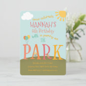 パーク誕生日パーティーへの招待 |プレイグラウンドパーティー 招待状 (スタンド正面)