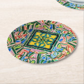 パーク·ゲル·モザイク ラウンドペーパーコースター (アングル)