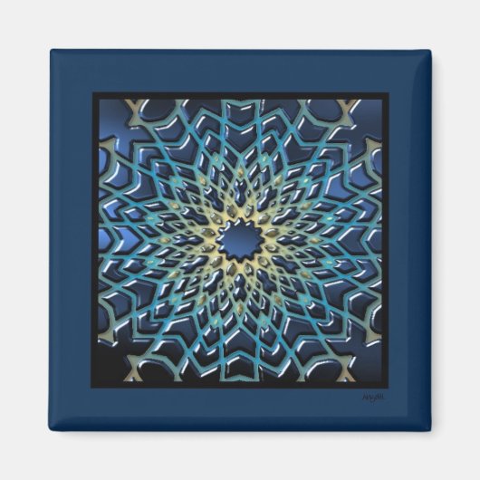 パーケット磁石 – ネイビーブルー マグネット (正面)