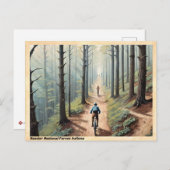 パーシエナショナルフォレストインディアナヴィンテージ旅行 ポストカード (正面/裏面)