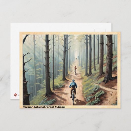 パーシエナショナルフォレストインディアナヴィンテージ旅行 ポストカード (正面/裏面)