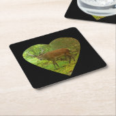 パーシカルレッドディアスタグ紙コースター スクエアペーパーコースター (アングル)