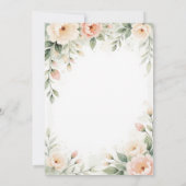 パーシーのピンクの優雅なスクリプト花のスイート16 招待状 (裏面)