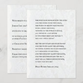 パーシー - ロマンティックな詩の結婚式招待状 招待状 (正面/裏面)