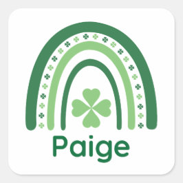 パージュネームクローバーボホーレインボー スクエアシール