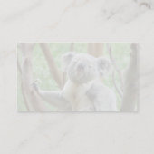 パースの動物園に木に坐っているコアラ 名刺 (裏面)