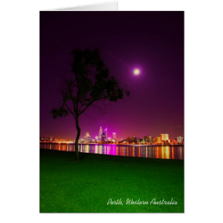 パースの南前浜からのパース都市ライト