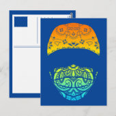 パースの葉の模様のポストカードに偽装 ポストカード (正面/裏面)