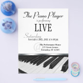 パースペクティブピアノ鍵のパフォーマンス発表 チラシ (シングル)