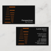 パースペクティブ – オレンジと白の黒 名刺 (正面/裏面)