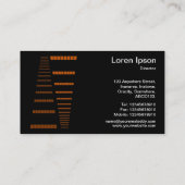 パースペクティブ – オレンジと白の黒 名刺 (裏面)