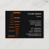 パースペクティブ – オレンジと白の黒 名刺 (裏面)