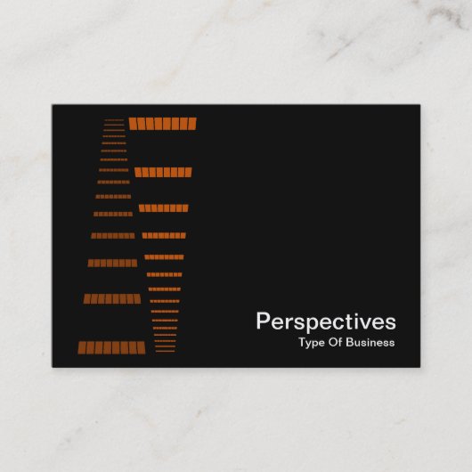 パースペクティブ – オレンジと白の黒 名刺 (正面)