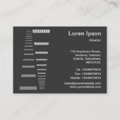 パースペクティブ – ダークグレーの白 名刺 (裏面)