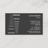 パースペクティブ – ダークグレーの白 名刺 (裏面)