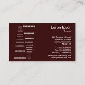 パースペクティブ – 濃い茶色の白 名刺 (裏面)