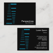 パースペクティブ – 空の青と黒の白 名刺 (正面/裏面)