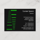 パースペクティブ – 緑と白の黒 名刺 (裏面)