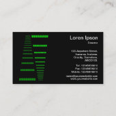 パースペクティブ – 緑と白の黒 名刺 (裏面)