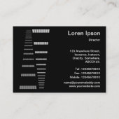 パースペクティブ – 黒の上に白 名刺 (裏面)