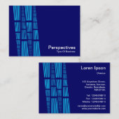 パースペクティブv2 – スカイブルーとホワイトの深い海軍 名刺 (正面/裏面)