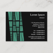 パースペクティブv2 -ターコイズと白（黒） 名刺 (裏面)