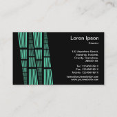 パースペクティブv2 -ターコイズと白（黒） 名刺 (裏面)