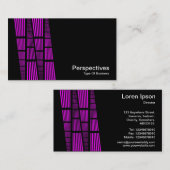 パースペクティブv2 – ブラックのマゼンタとホワイト 名刺 (正面/裏面)