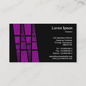 パースペクティブv2 – ブラックのマゼンタとホワイト 名刺 (裏面)