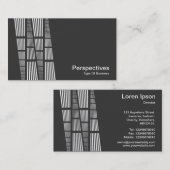 パースペクティブv2 – 濃い灰色の白 名刺 (正面/裏面)