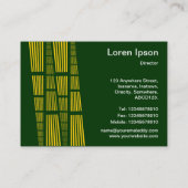 パースペクティブv2 – 濃い緑のオレンジと白 名刺 (裏面)