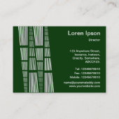 パースペクティブv2 – 濃い緑の白 名刺 (裏面)