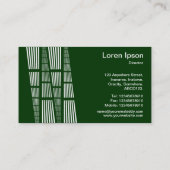 パースペクティブv2 – 濃い緑の白 名刺 (裏面)