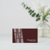 パースペクティブv2 – 濃い茶色の白 名刺 (スタンド正面)