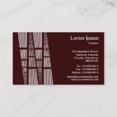 パースペクティブv2 – 濃い茶色の白 名刺 (裏面)