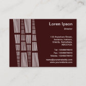 パースペクティブv2 – 濃い茶色の白 名刺 (裏面)