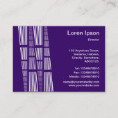 パースペクティブv2 – 白オン深い紫 名刺 (裏面)
