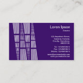 パースペクティブv2 – 白オン深い紫 名刺 (裏面)