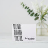 パースペクティブv2 – 白黒(プラチナ) 名刺 (スタンド正面)