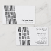 パースペクティブv2 – 白黒 名刺 (正面/裏面)
