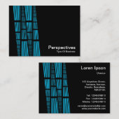 パースペクティブv2 – 空の青と黒の白 名刺 (正面/裏面)