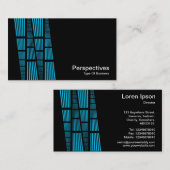パースペクティブv2 – 空の青と黒の白 名刺 (正面/裏面)