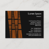 パースペクティブv2 – 黒のオレンジと白 名刺 (裏面)