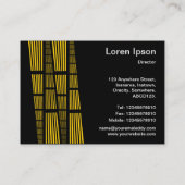 パースペクティブv2 – 黒のオレンジと白 名刺 (裏面)