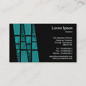 パースペクティブv2 – 黒のシアンと白 名刺 (裏面)