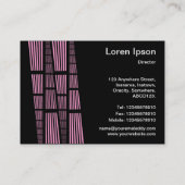 パースペクティブv2 – 黒のピンクと白 名刺 (裏面)