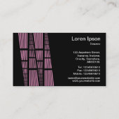 パースペクティブv2 – 黒のピンクと白 名刺 (裏面)