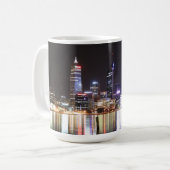 パース夜スカイライン-マグ コーヒーマグカップ (正面左)