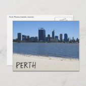 パース市内ビーチ ポストカード (正面/裏面)