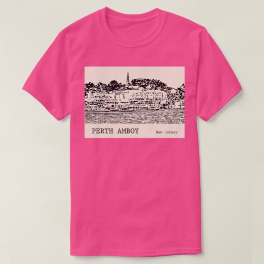 パース・アンボーイ・ニュージャージー Tシャツ (デザイン正面)